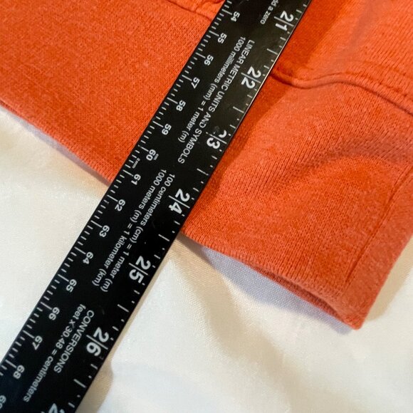 The North Face Mens Hoodie Small Orange Cotton Blend Pullover - Picture 8 of 9